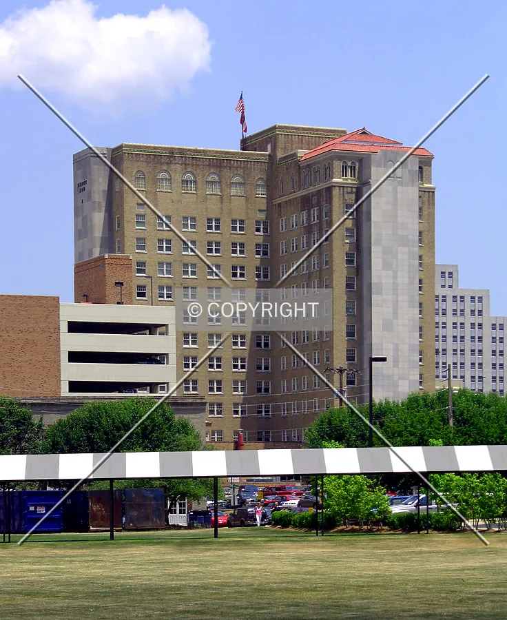 Distant view from the southwest along Capitol Street