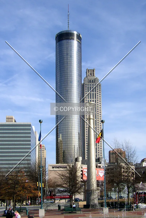 Looking east from Centennial Olympic Park