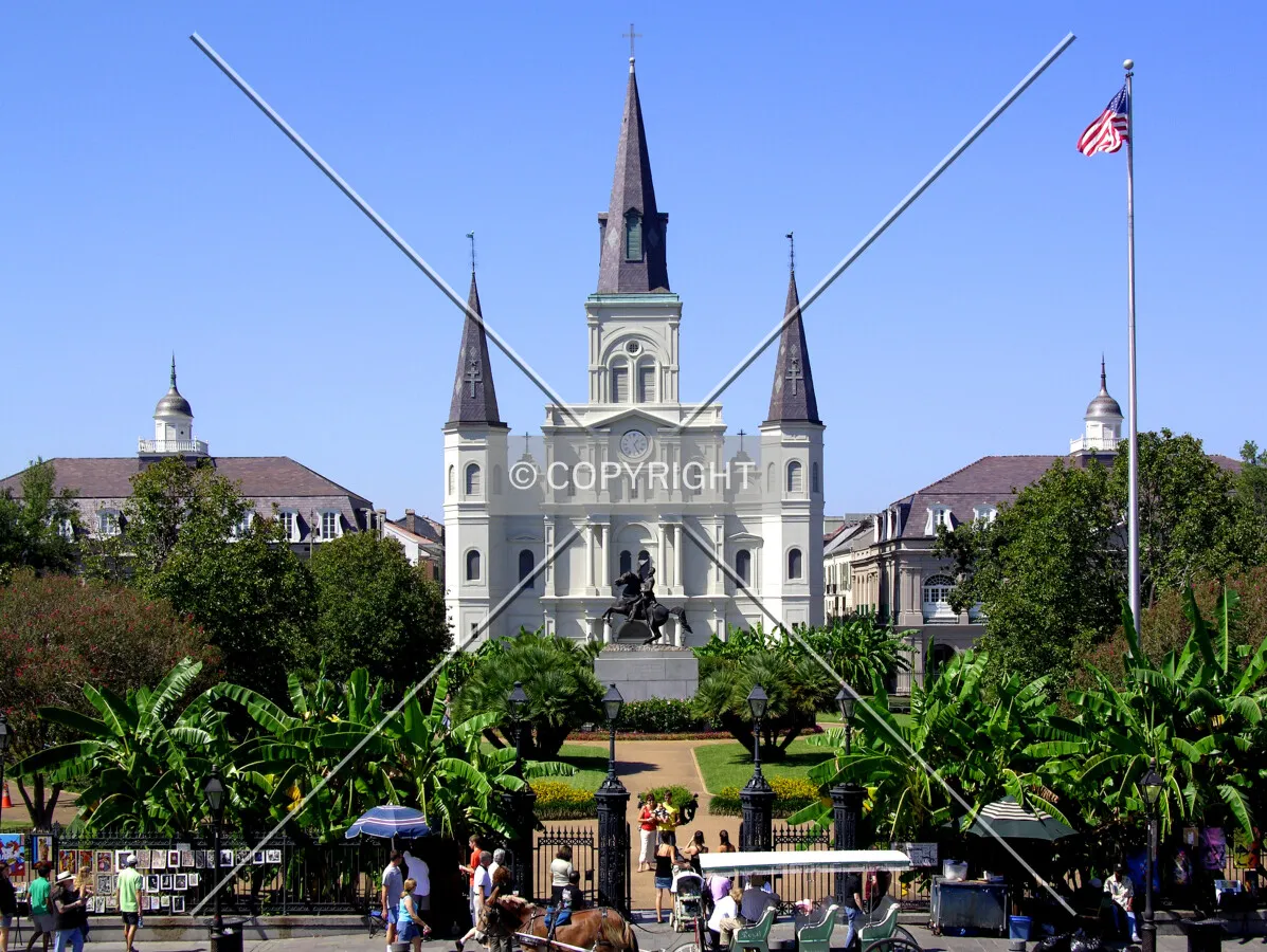 Jackson Square from Washington Artillery Park
