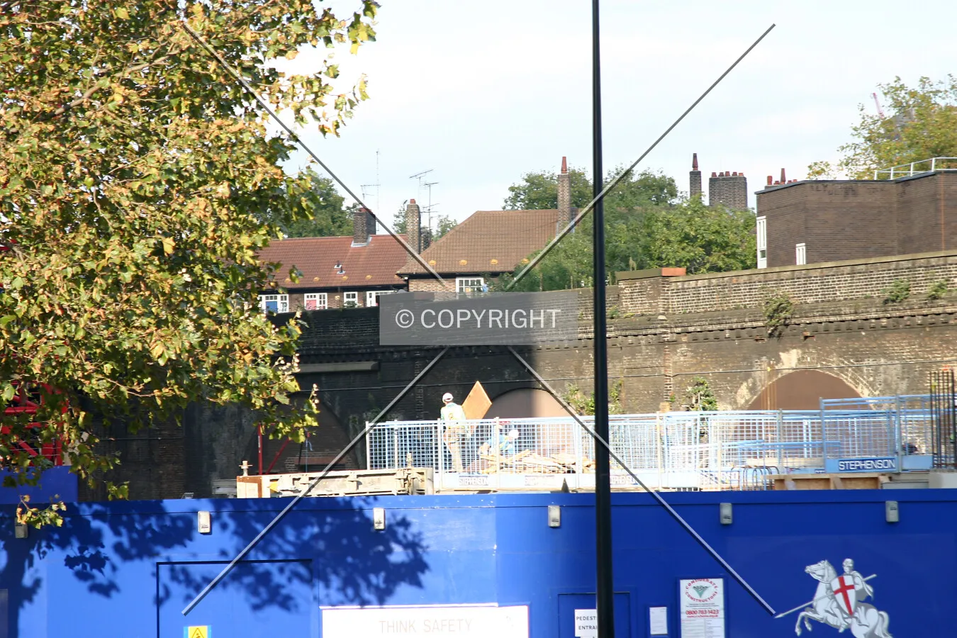 View northeast across the site over the New Kent Road