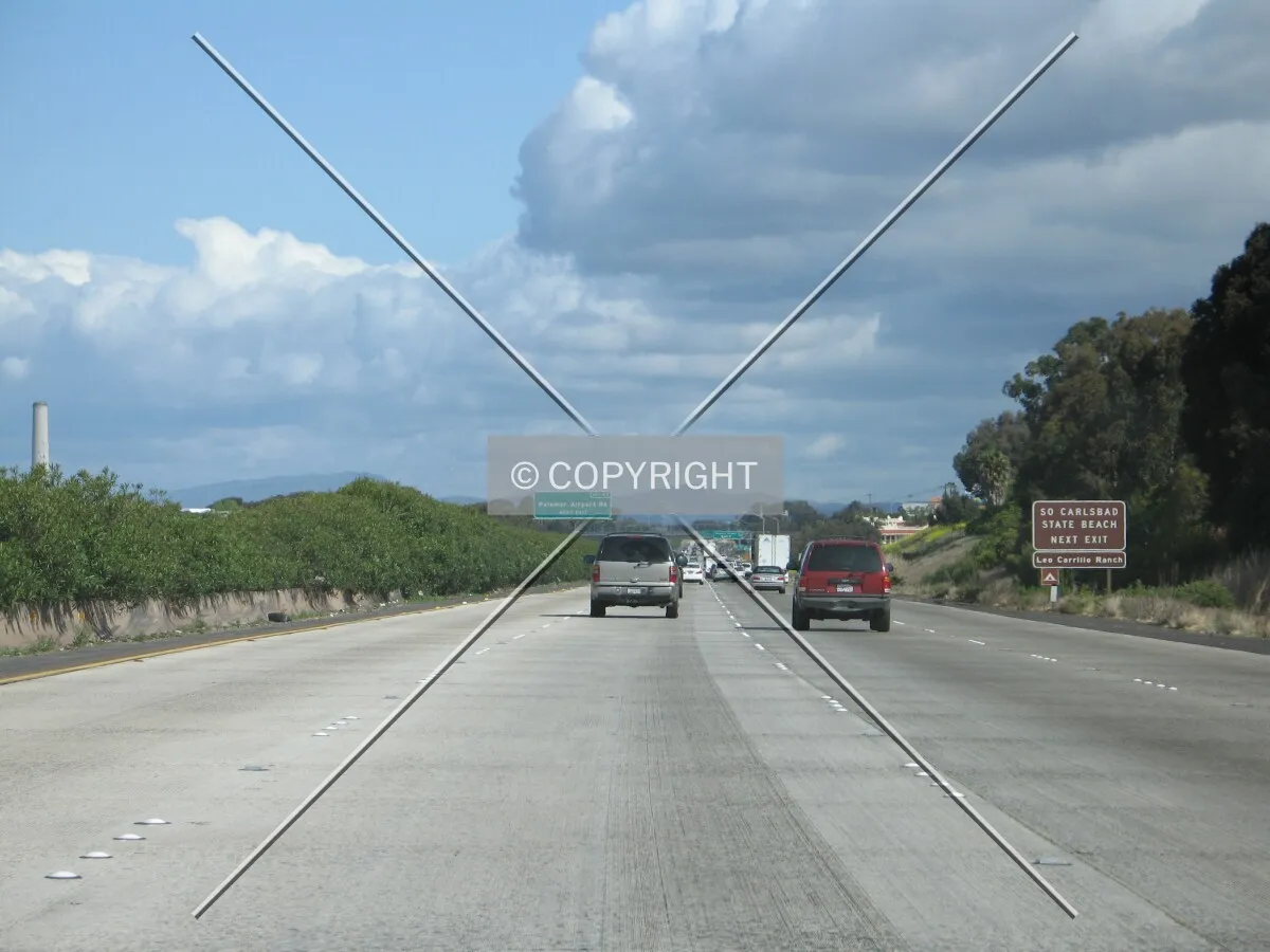 Freeway Interstate 5 from San Diego to Los Angeles.