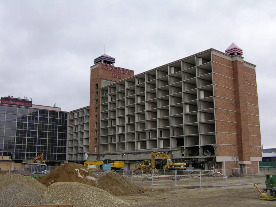 View during demolition
