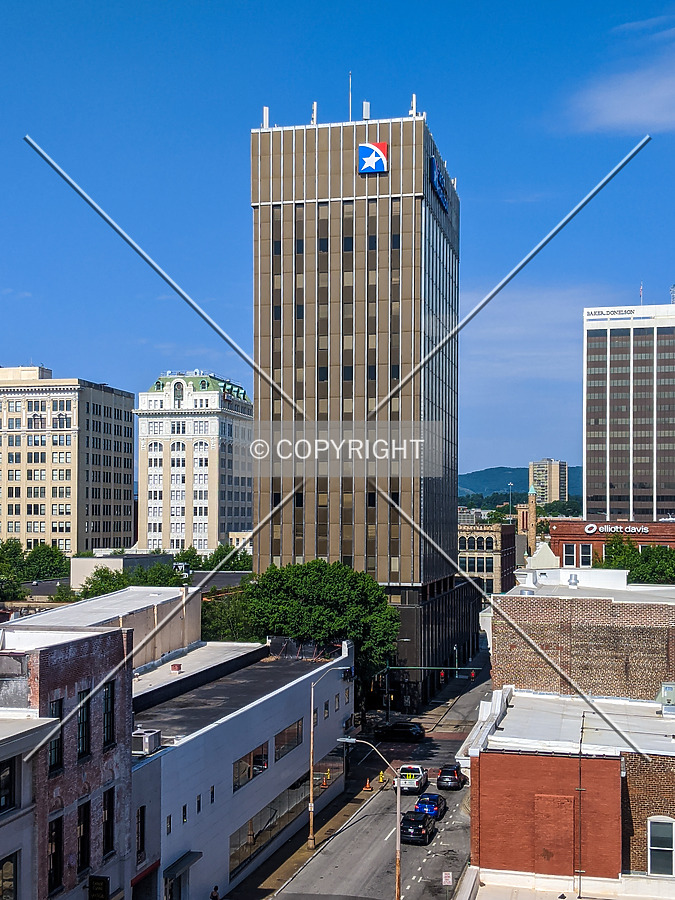 Elevated view from the east