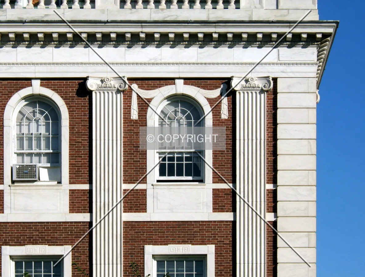 Cornice detail at Jay and Franklin Streets from the northwest