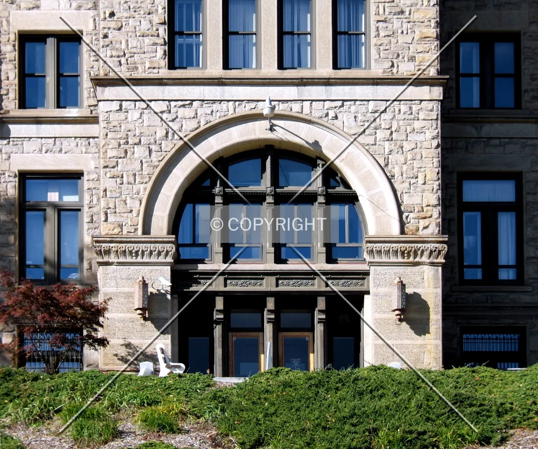 Entrance facing Laurel Boulevard