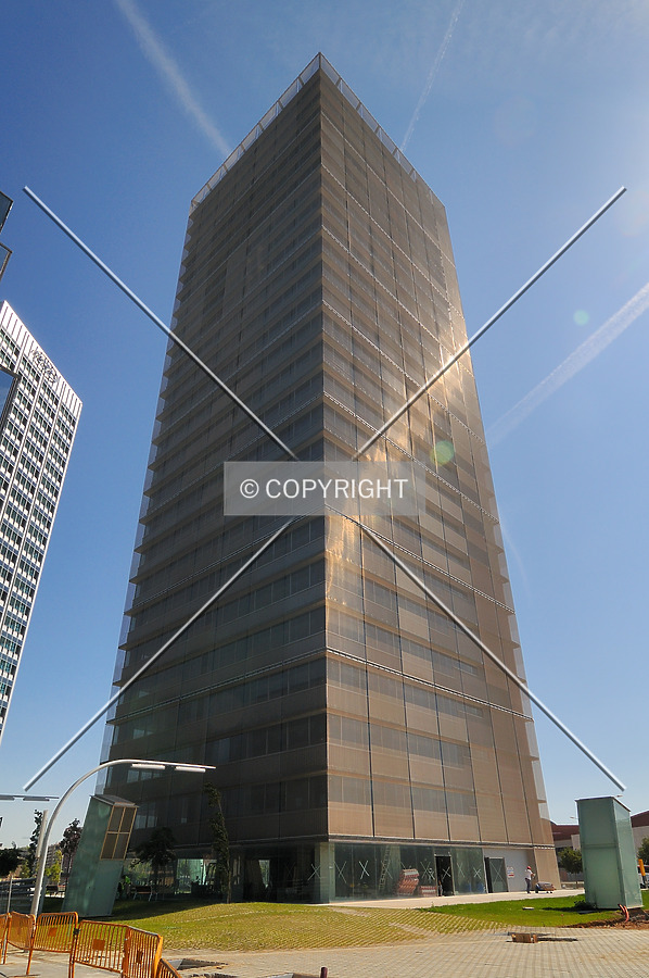 Looking up form one of building's corner