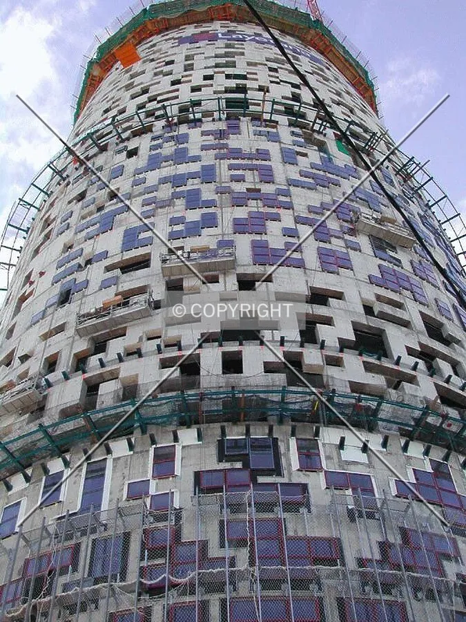 Looking up from the north