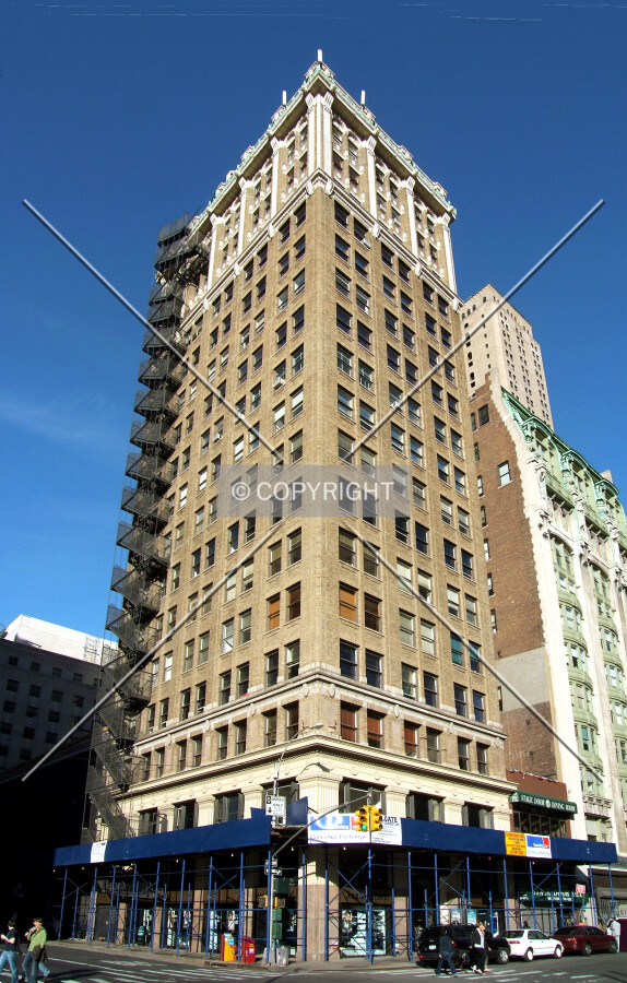 View from the southwest across Church and Vesey Streets