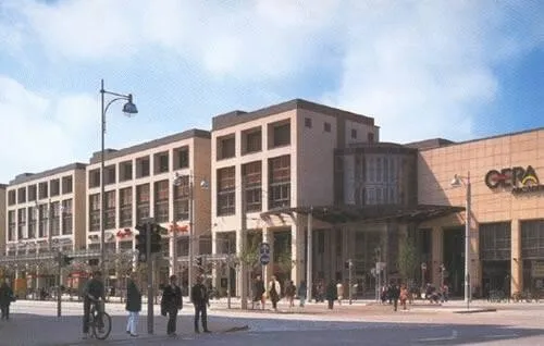 Front view of the shopping center