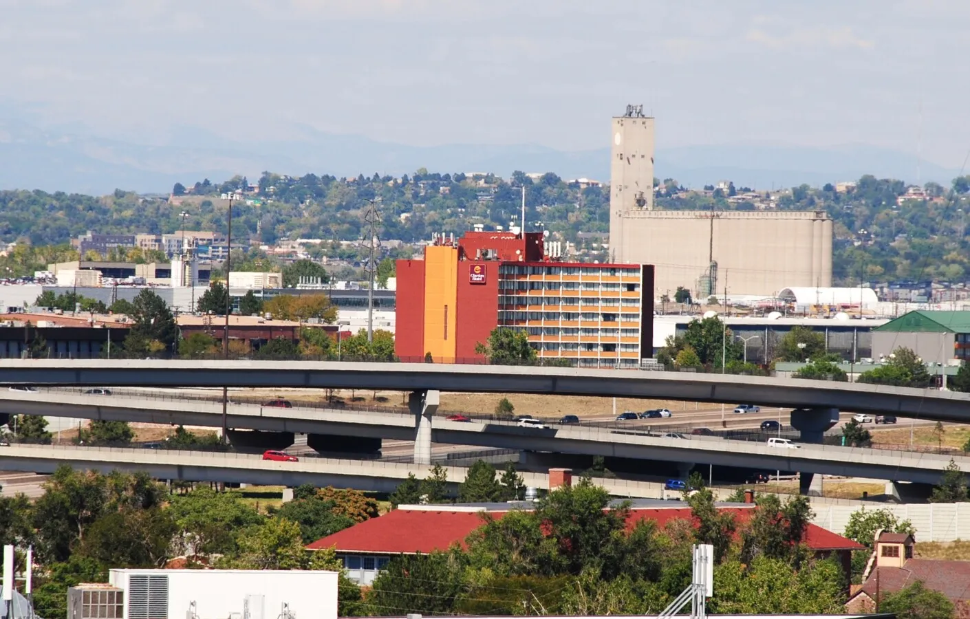 Distant view to the northwest