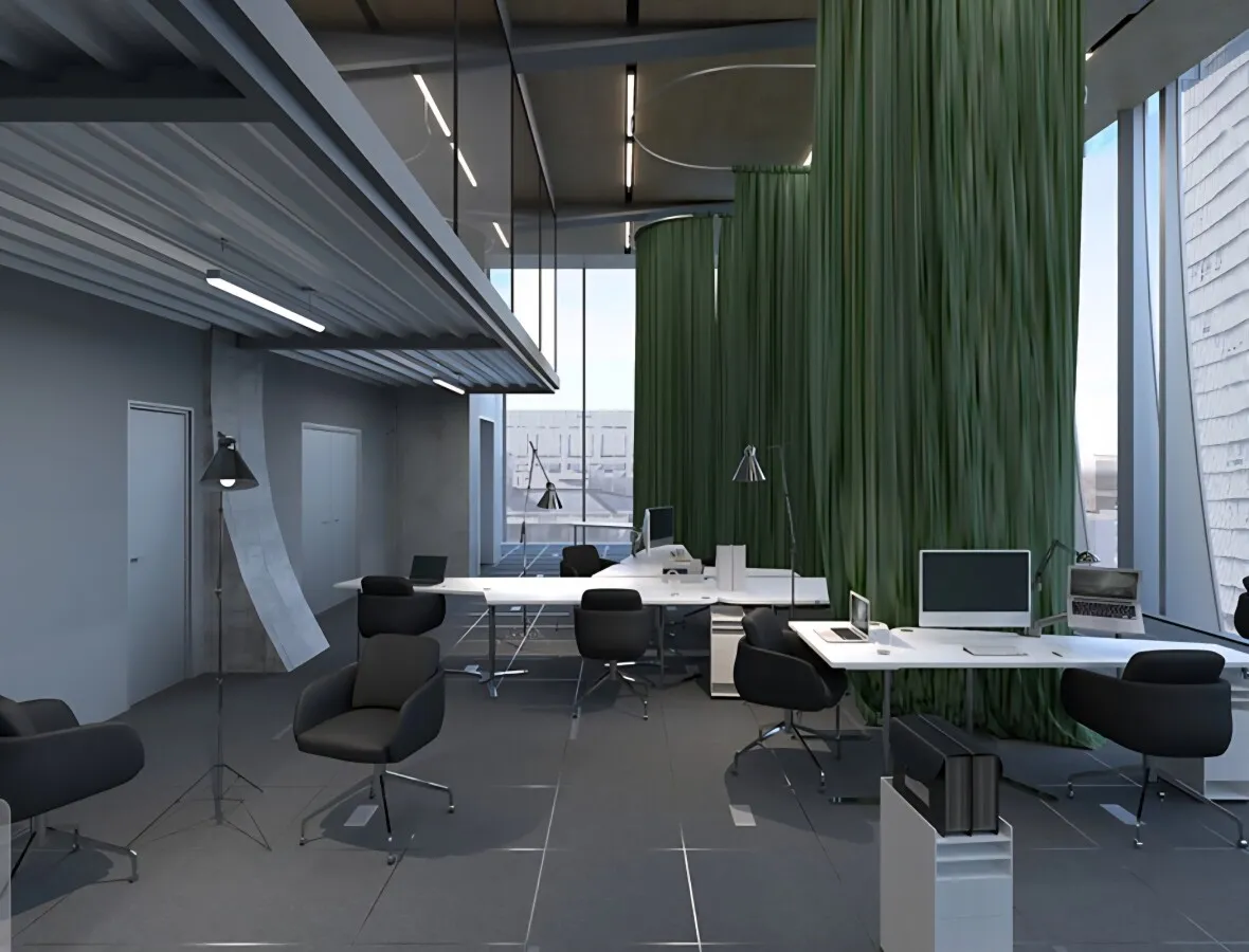Rendering of the interior renovation