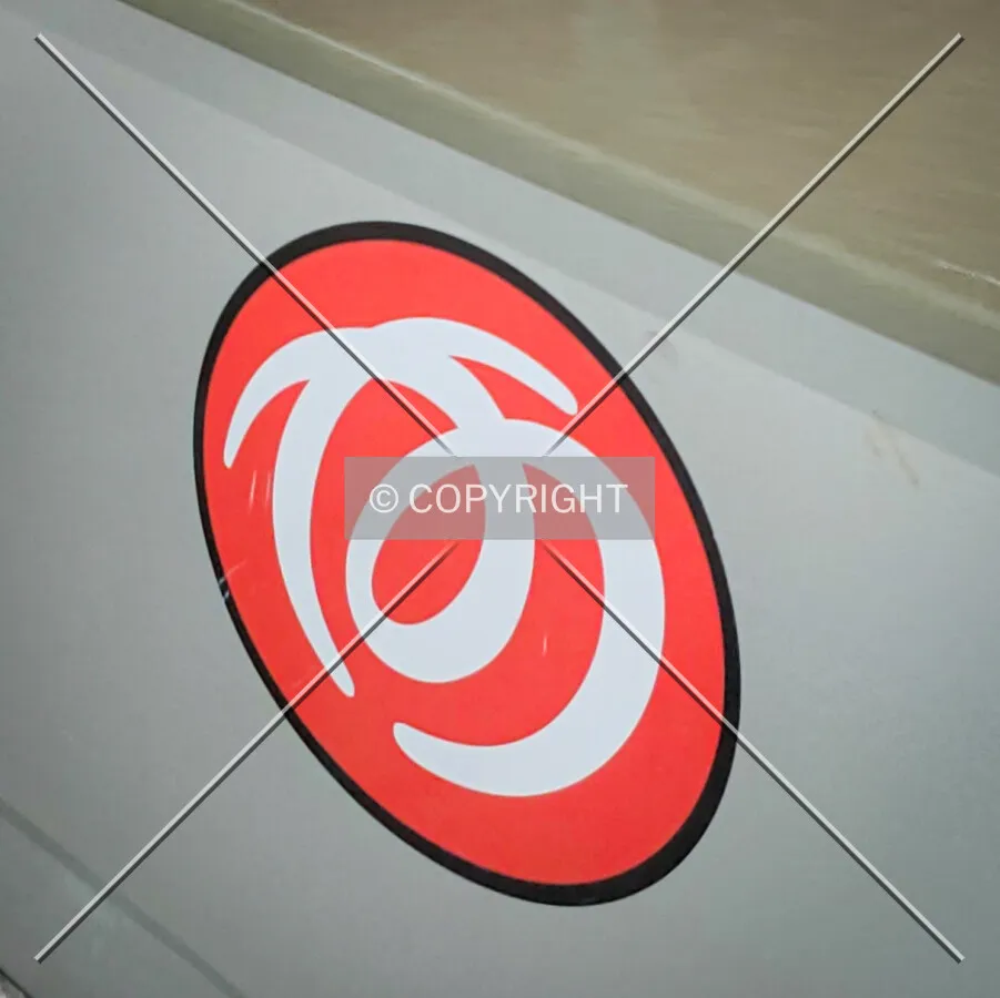 Logo on the counter of the abandoned Pretzelmaker; November 2, 2023