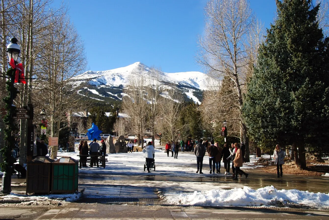 Looking west toward the ski slopes