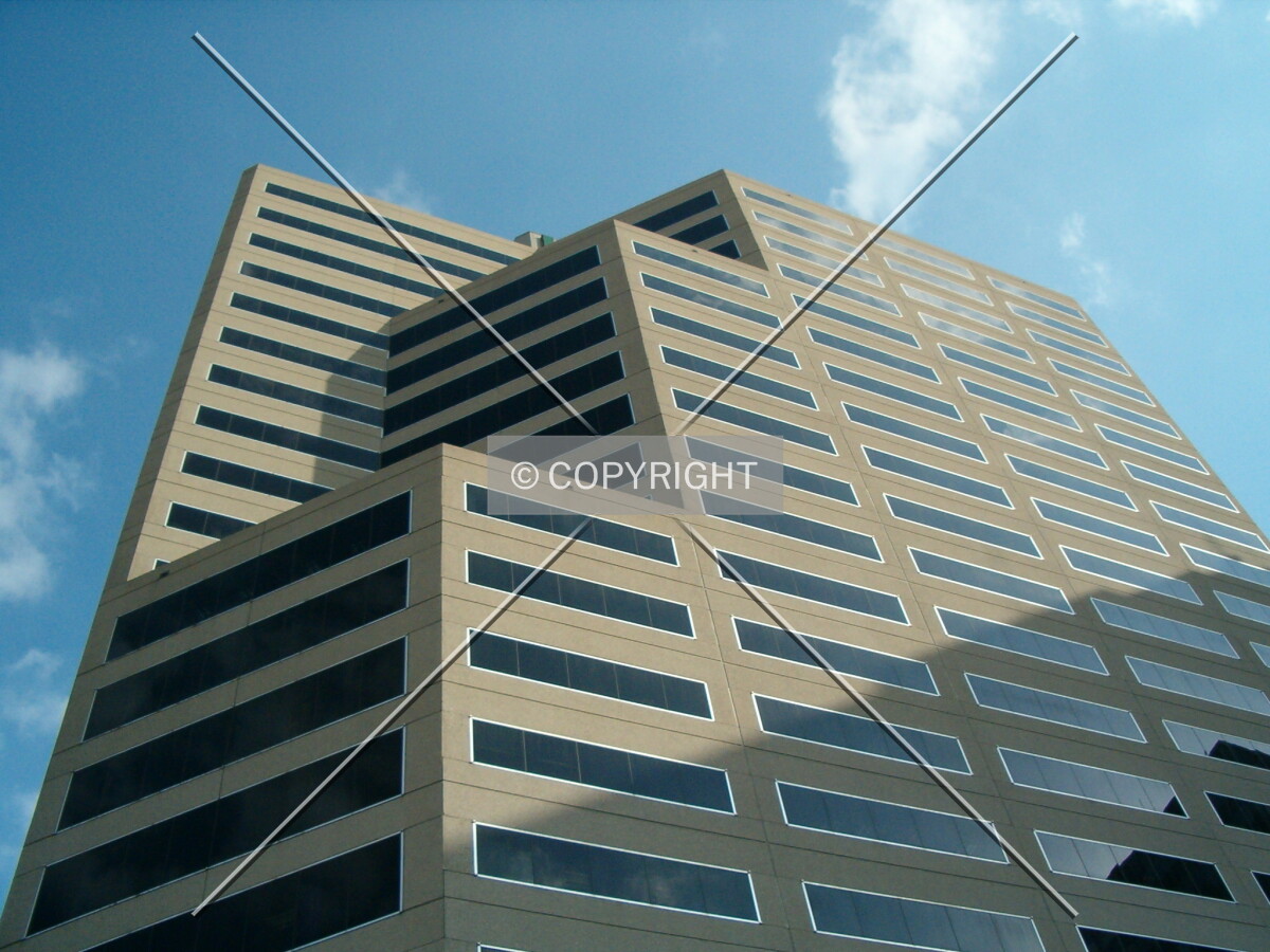 Looking up from Travis Street