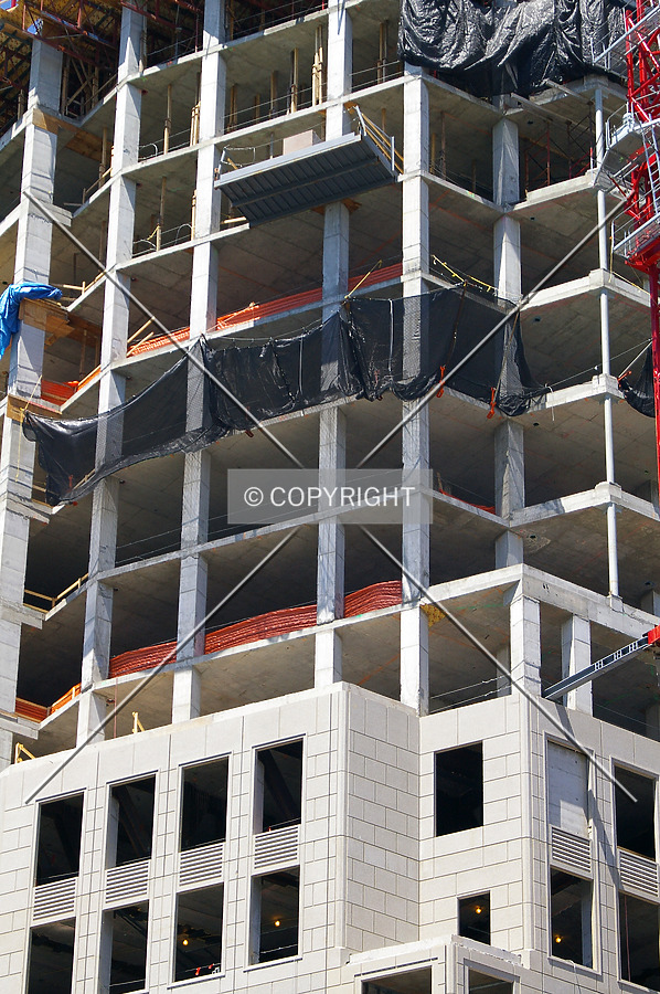 A close view of the southwest corner