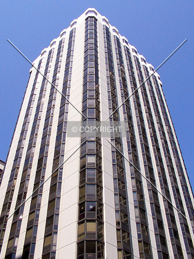 Looking up the southwest corner