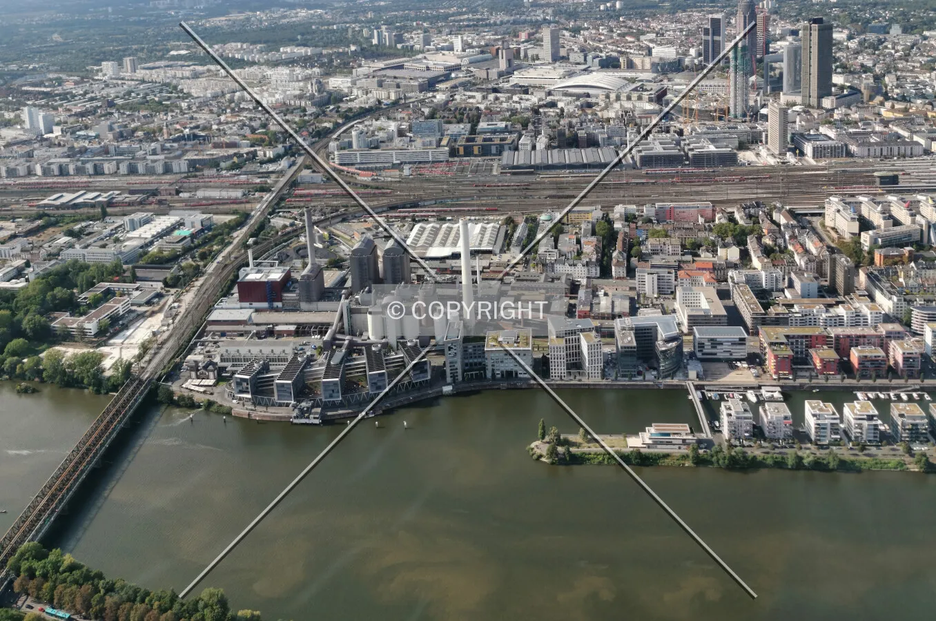 The Westhafen development in Frankfurt