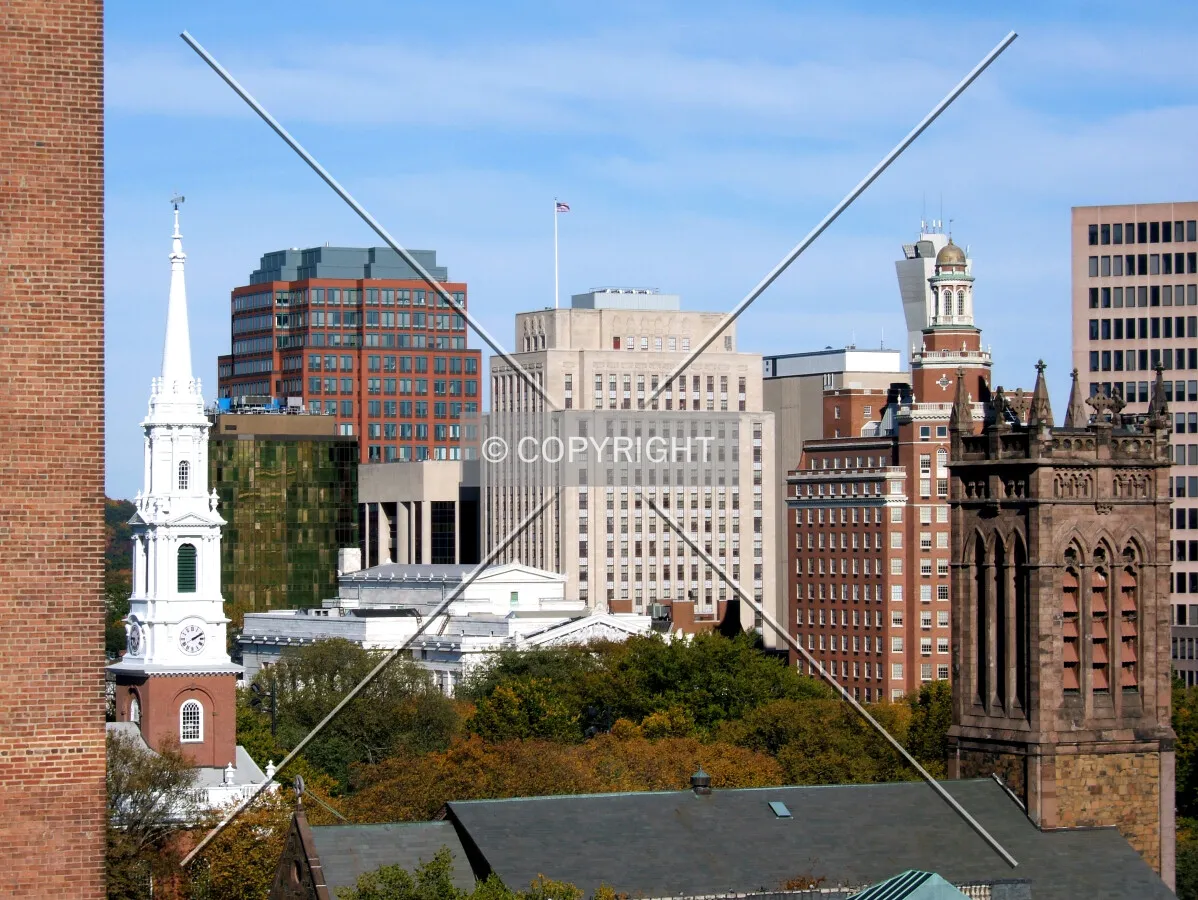 Downtown from the southwest
