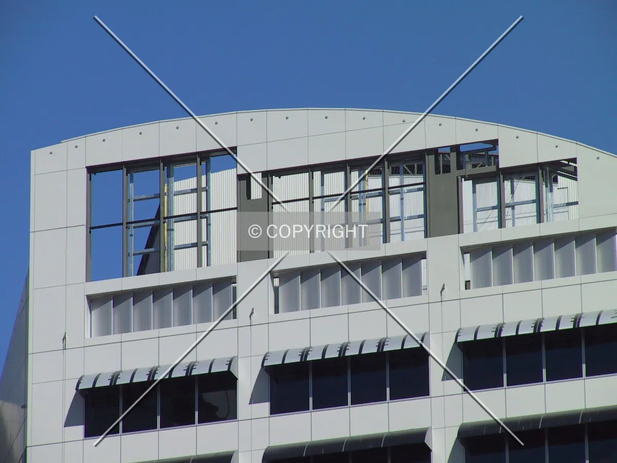 View of the top where the sky signage will be constructed