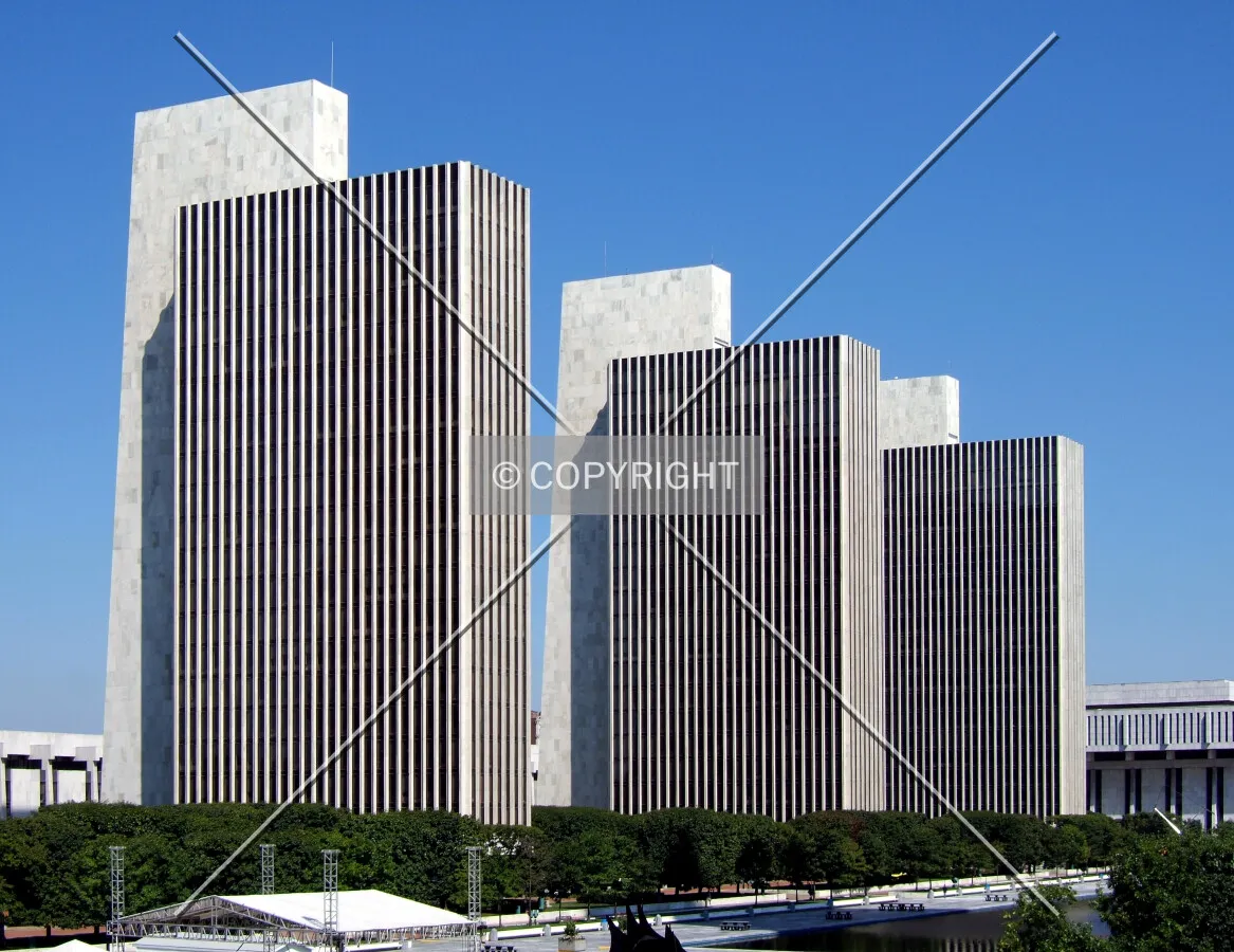 Agency buildings from the southwest