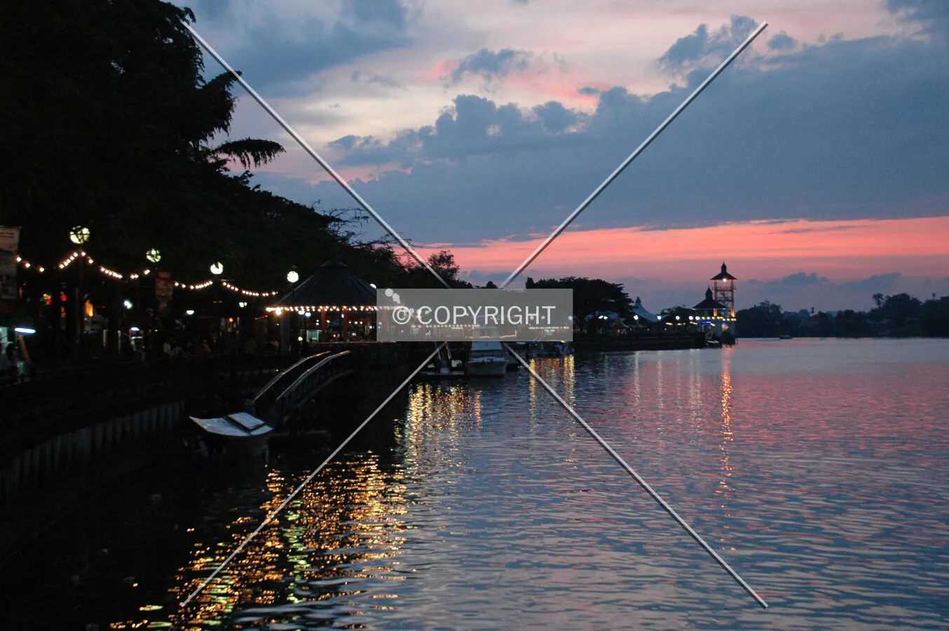 Sunset on the river