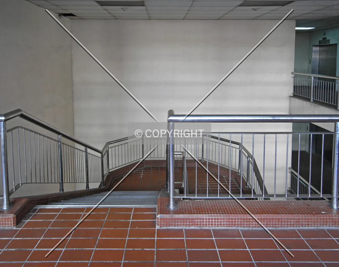 The stairwell on the 3rd floor