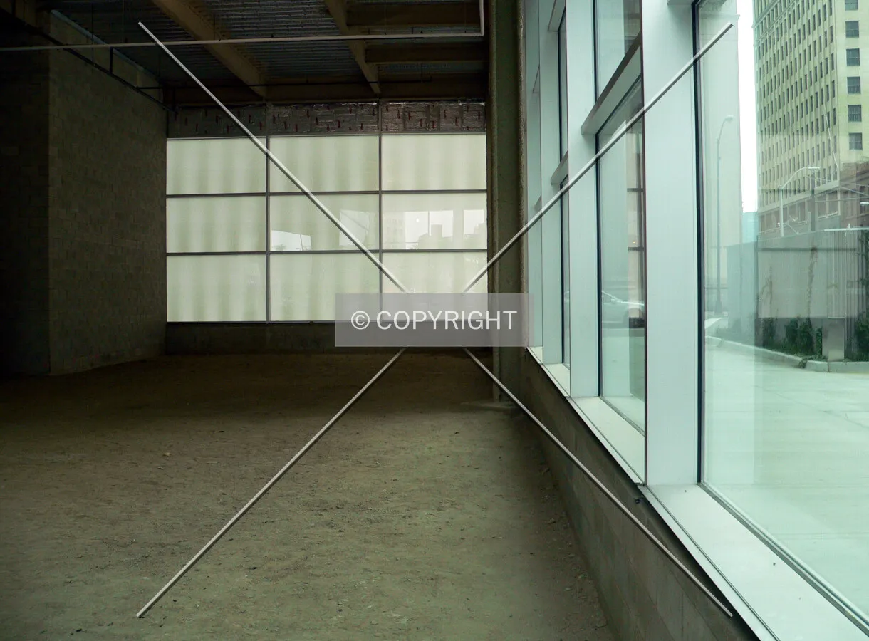 View into unfinished space on the ground level