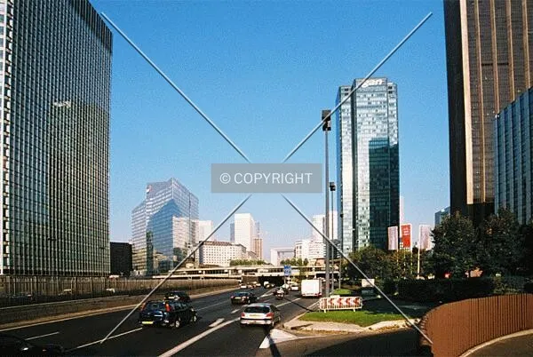 As seen from Tour Initiale (left) to direction La Grande Arche