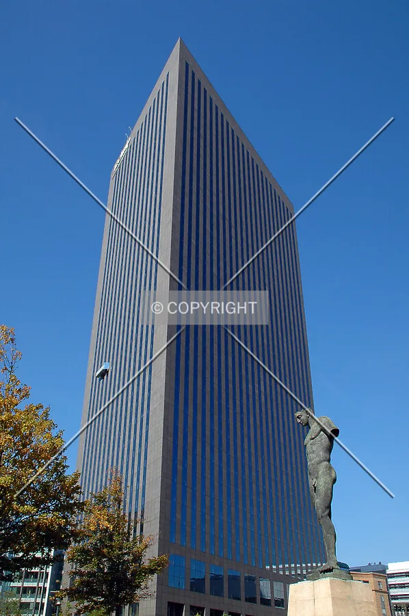 Looking up the east corner