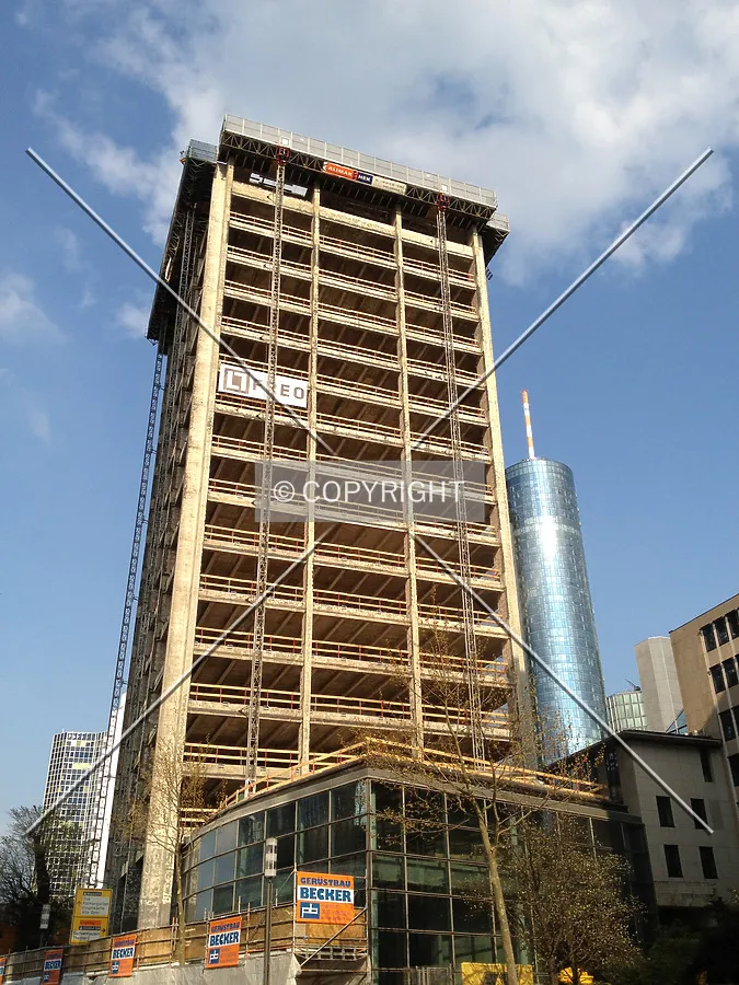 The building stripped down to its shell