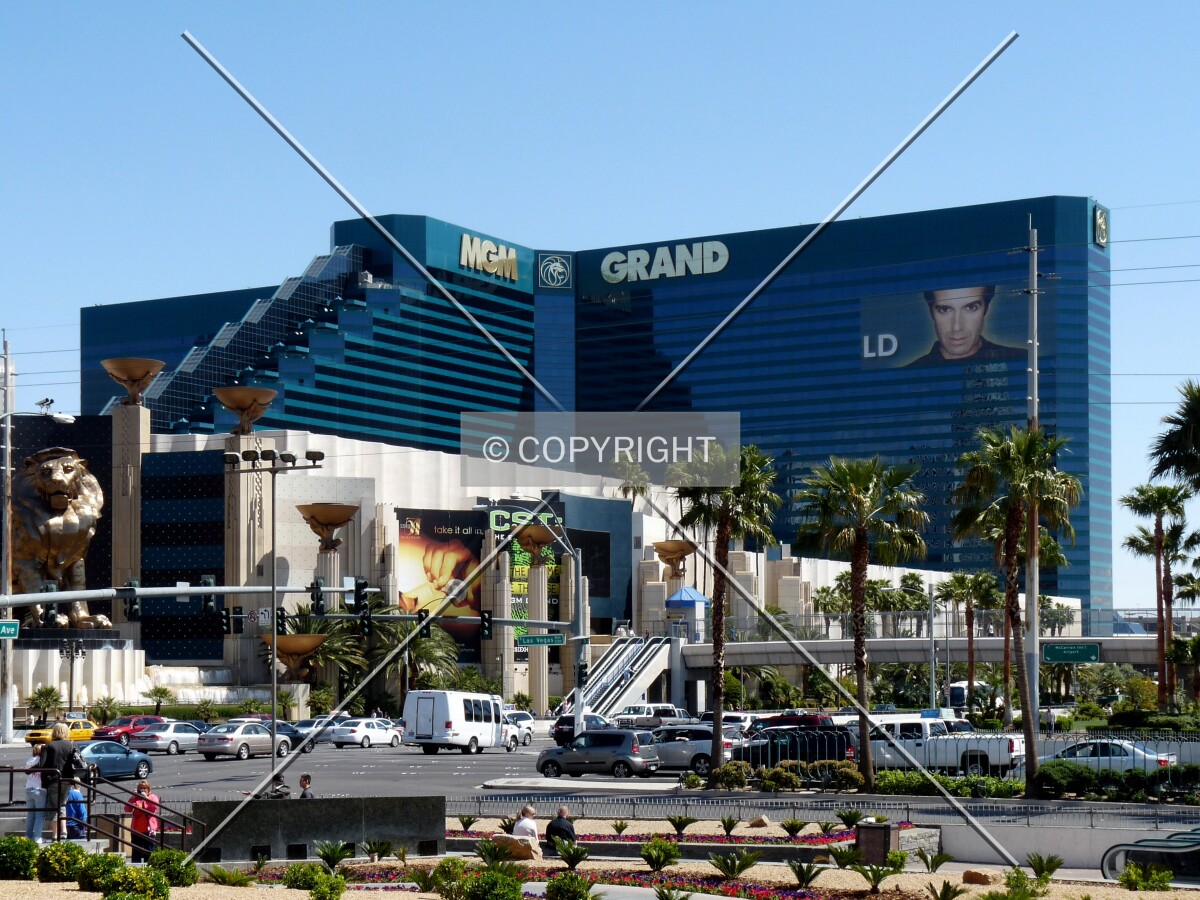 View from across The Strip