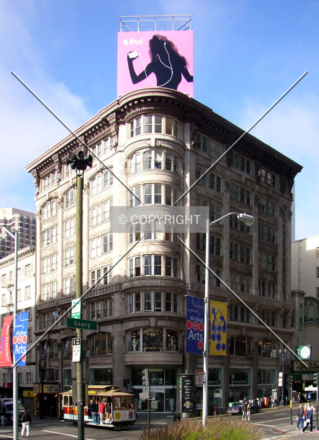Looking southwest from across Powell Street