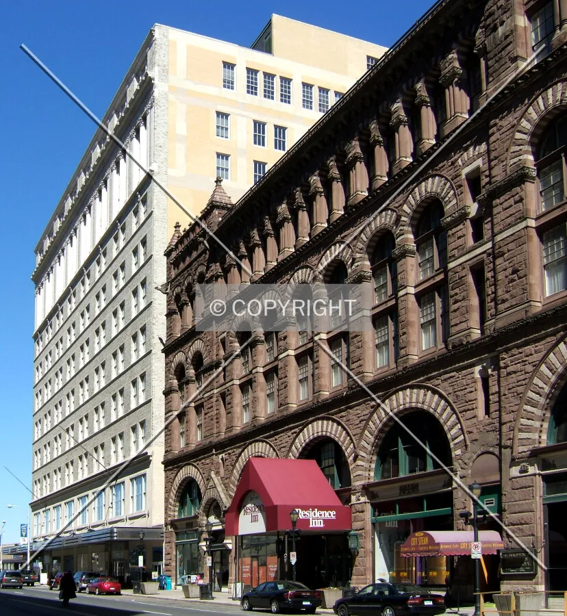 Partial view of the Cheney Block to the right