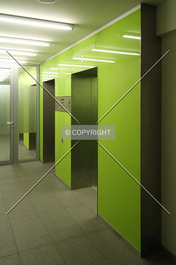 View of the elevators