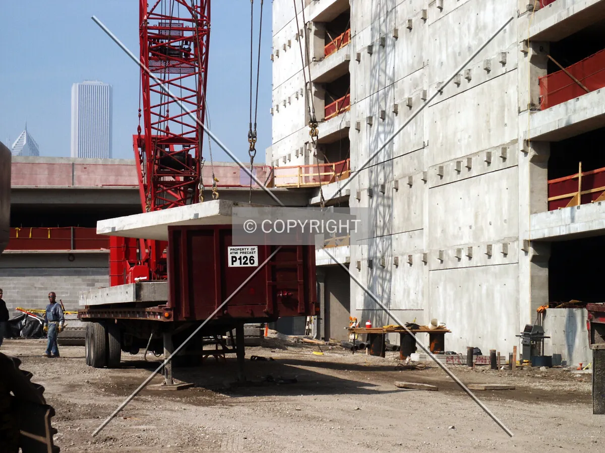 Lifting a slab over a flatbed