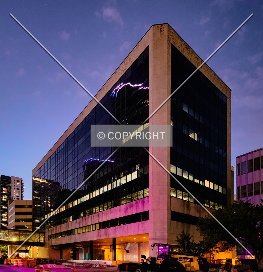 From the southeast at night; July 4, 2021