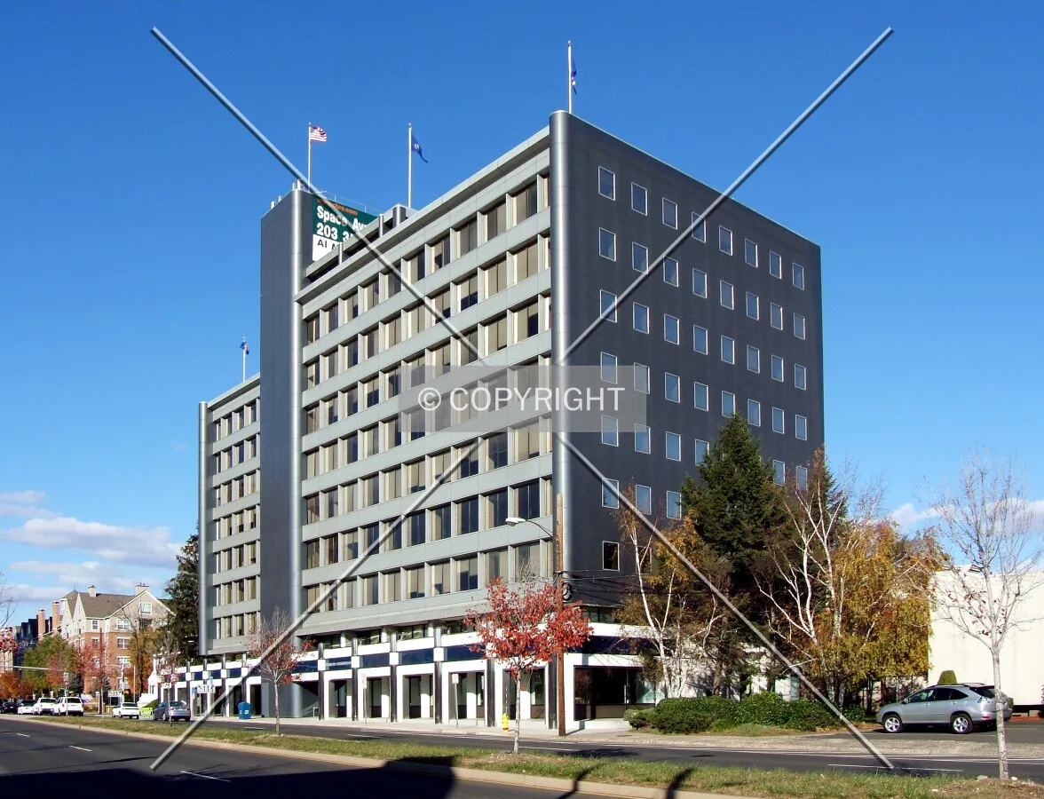 View from the southwest across Washington Boulevard