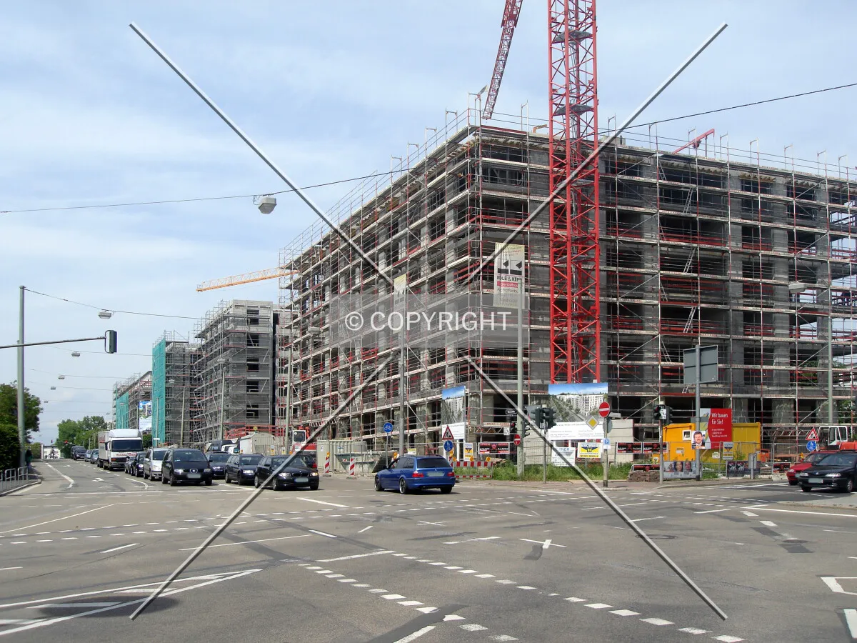 The complex during its construction phase