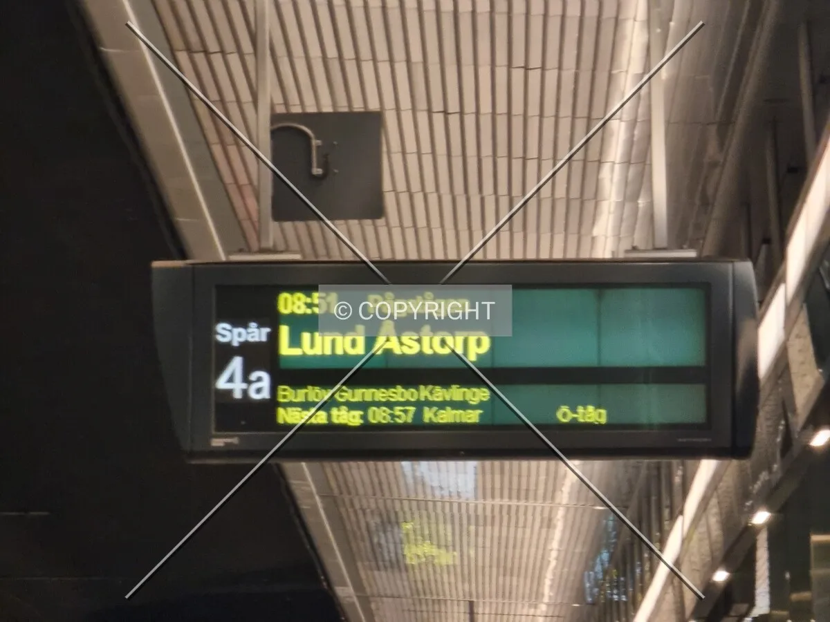 Lund Astorp - train sign