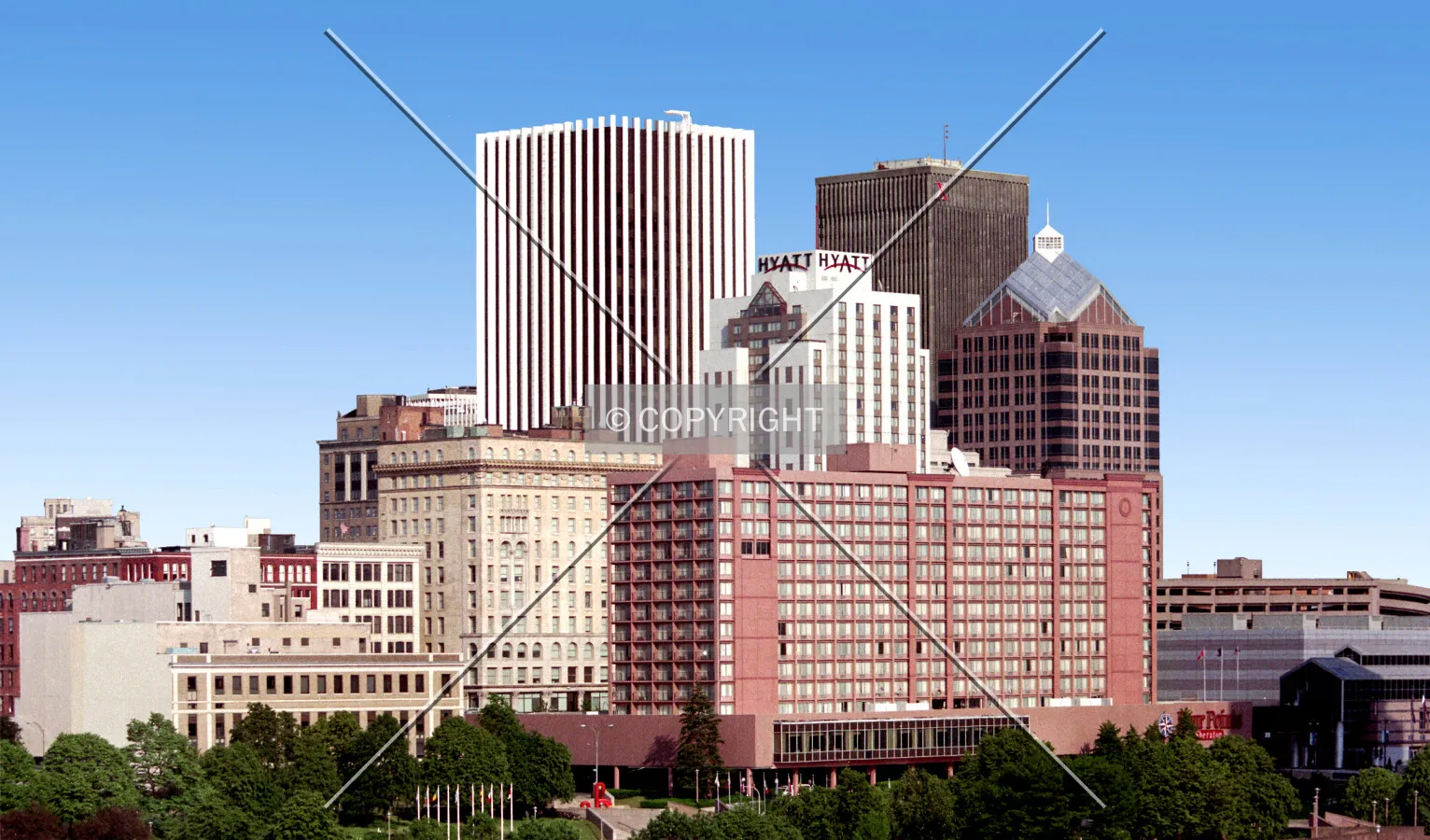 Downtown from the northwest