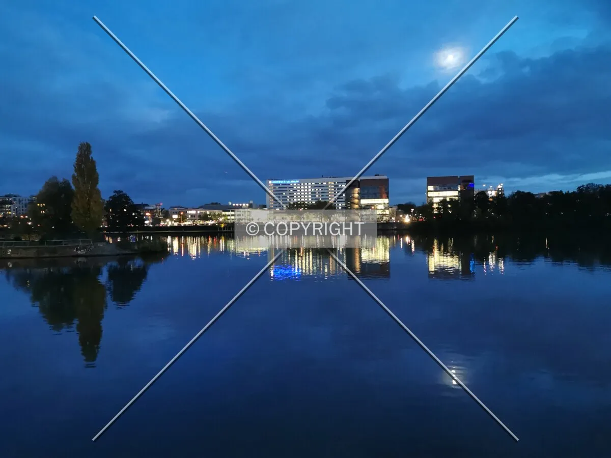 Westhafen at night
