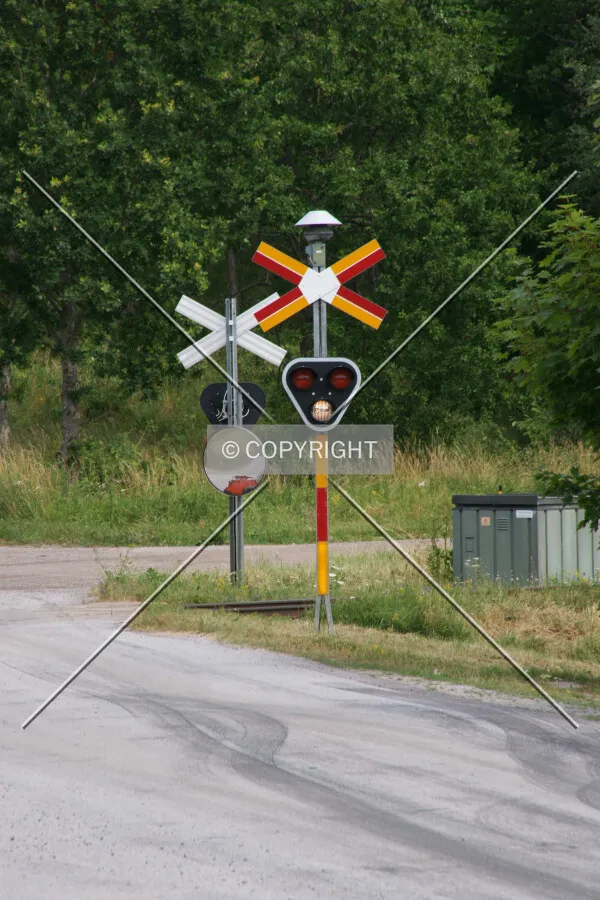 A railroad crossing in Sweden