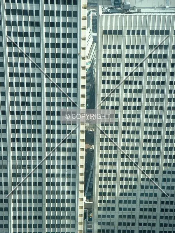 View through to the city