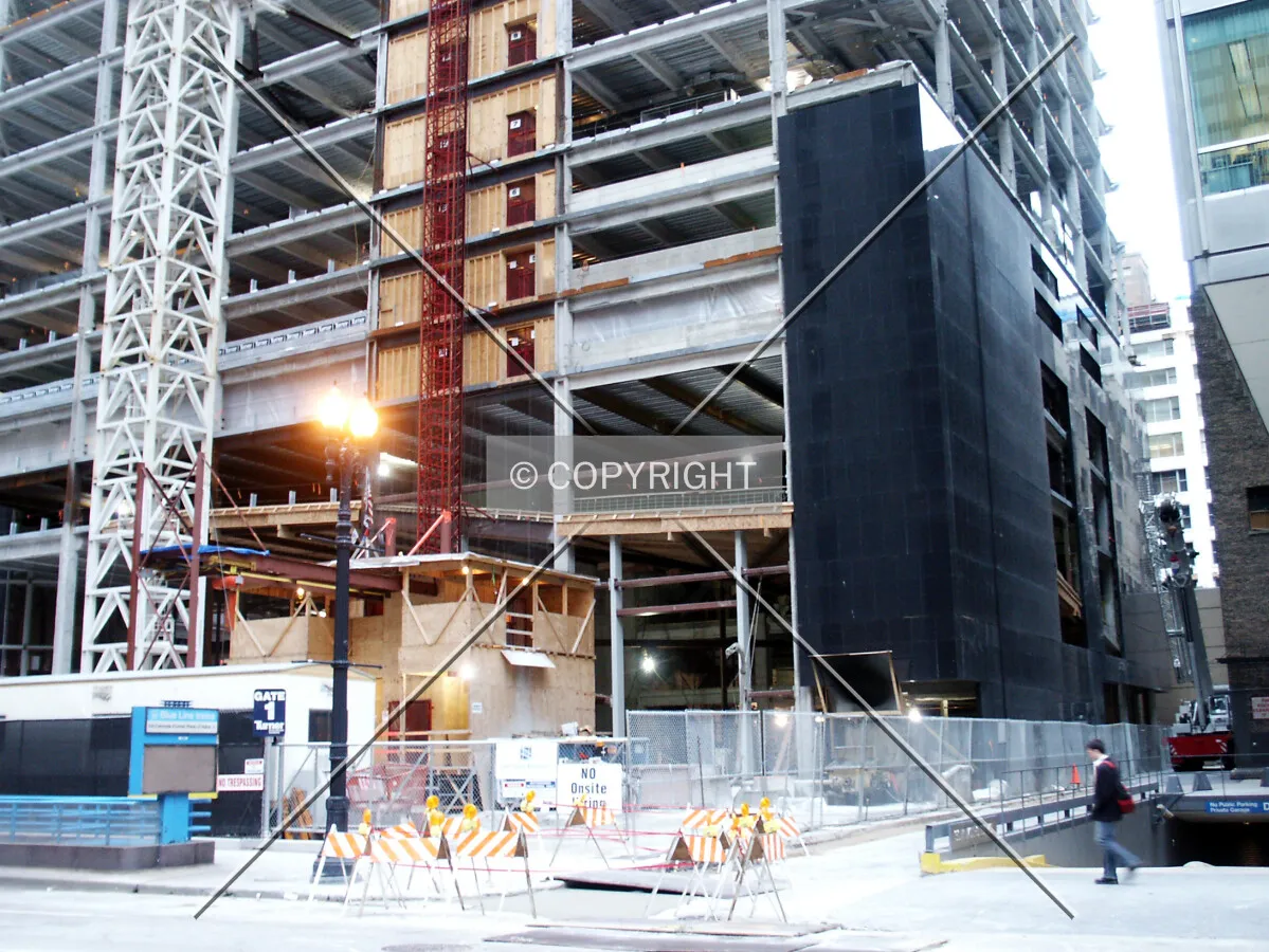 Southwest corner of the base
