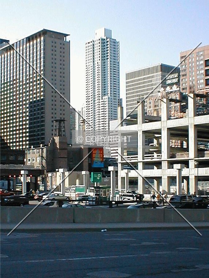 The massive high-rise as seen from the Streeterville neighborhood
