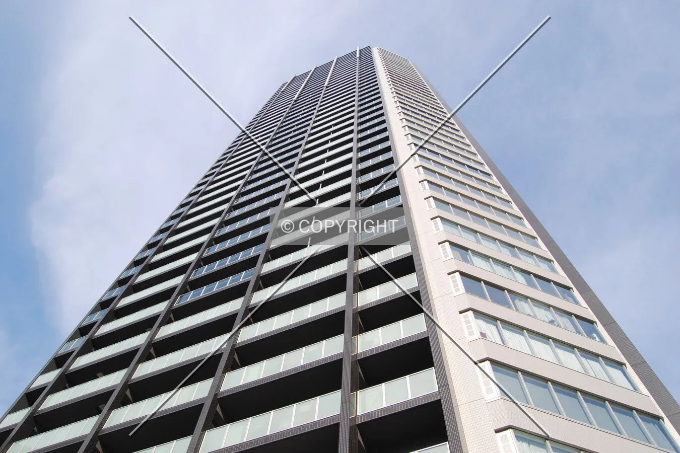 Looking up from the south