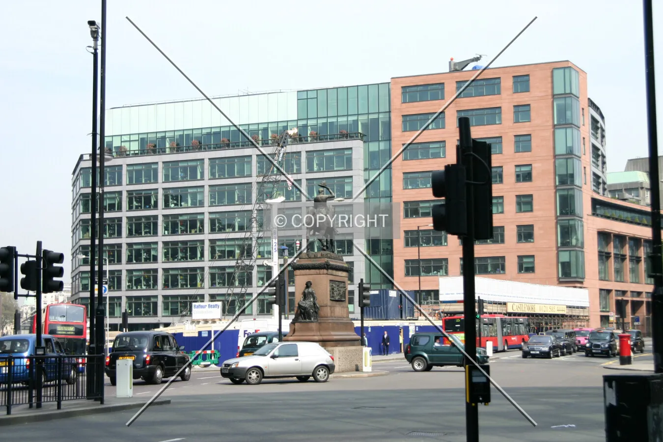 Overview of the site across Holborn Circus