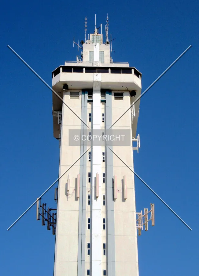 Looking up at top half from the west