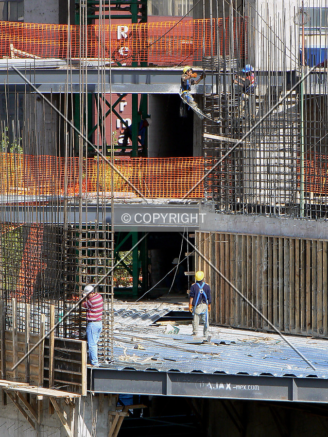 Men at work as seen from the northwest