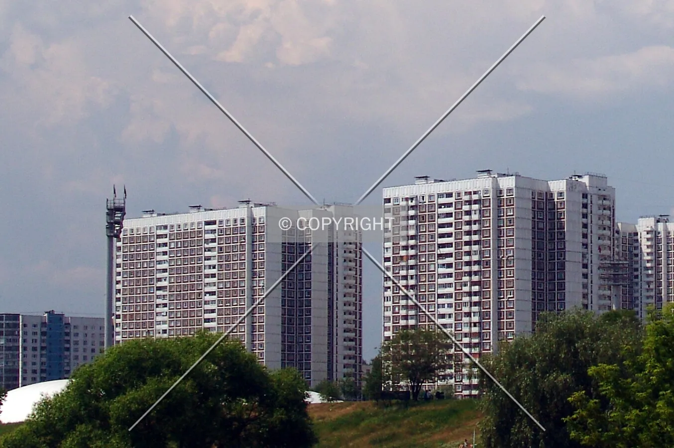 Distant view from the northeast